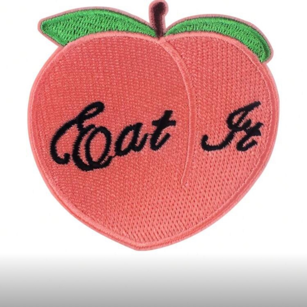 Peach Embroidered Patch